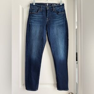 7 For All Mankind Blue Boyfriend Jeans Casual Style